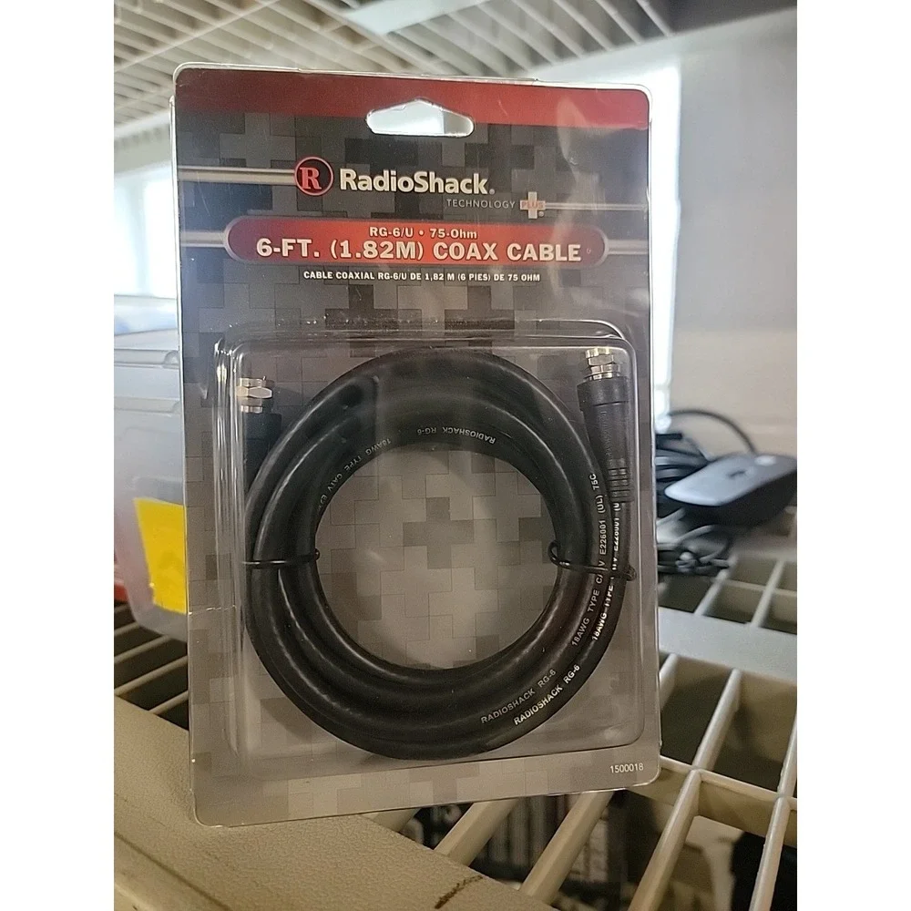Radio Shack 6-Ft (1.82) COAX Cable New & Sealed!